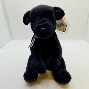 Ty Beanie Baby “Luke” 🖤 Black Lab – Vintage 1990s w/ Tag Protector